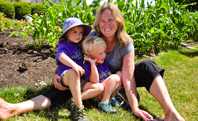 Liz and kids